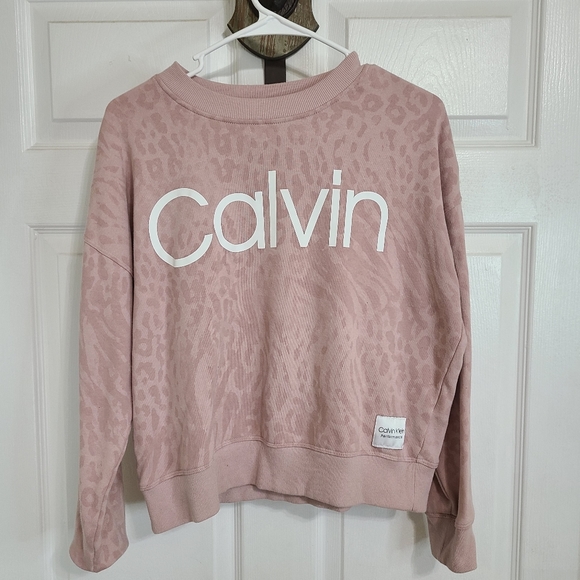 Calvin Klein Woman's Pink Long Sleeve Crewneck Sweatshirt, Size: Small - Picture 2 of 14